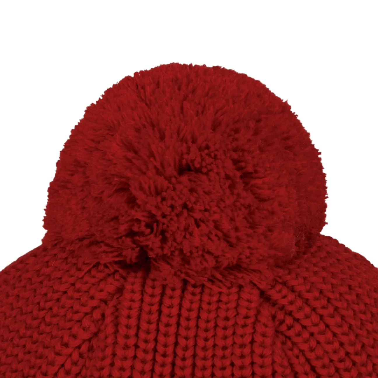 Striped Cuff Pompom Hat by Hammaburg
