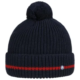 Striped Cuff Pompom Hat by Hammaburg