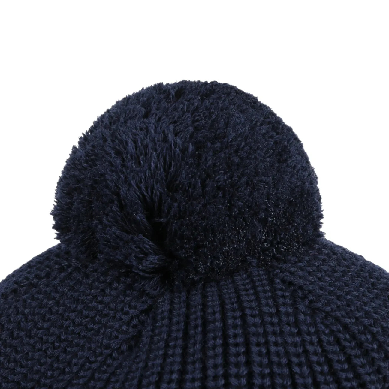Striped Cuff Pompom Hat by Hammaburg