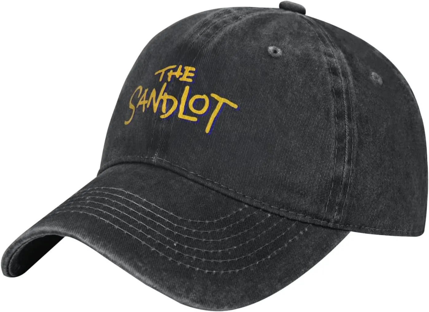 The Sandlot Banner Casquette Baseball Cap Cowboy Hat Unisex Denim Adults Denim Hat Adjustable Size Black