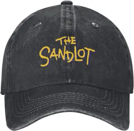 The Sandlot Banner Casquette Baseball Cap Cowboy Hat Unisex Denim Adults Denim Hat Adjustable Size Black