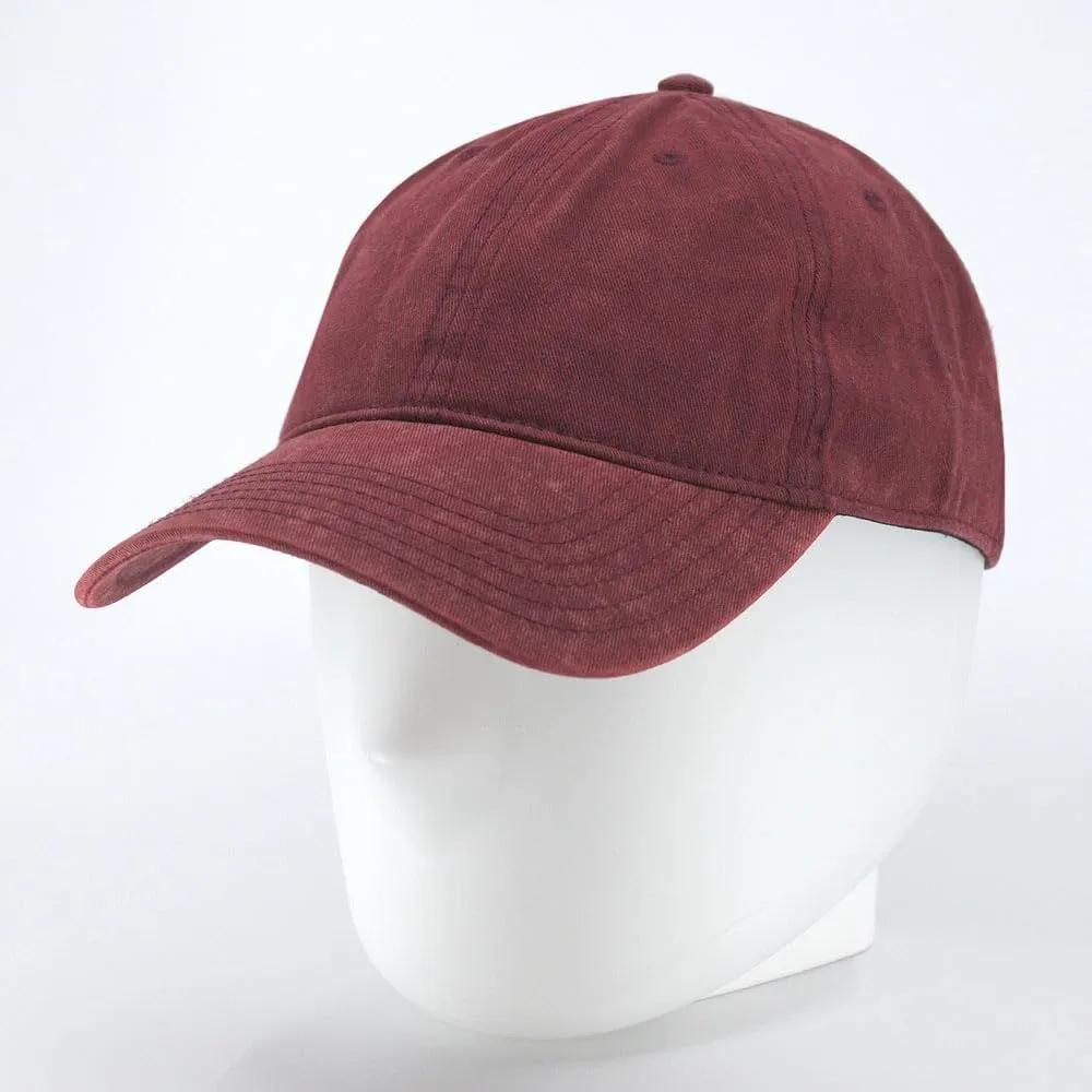 The Vintage Year Snow Washed Cotton Twill Low Profile Adjustable Baseball Cap
