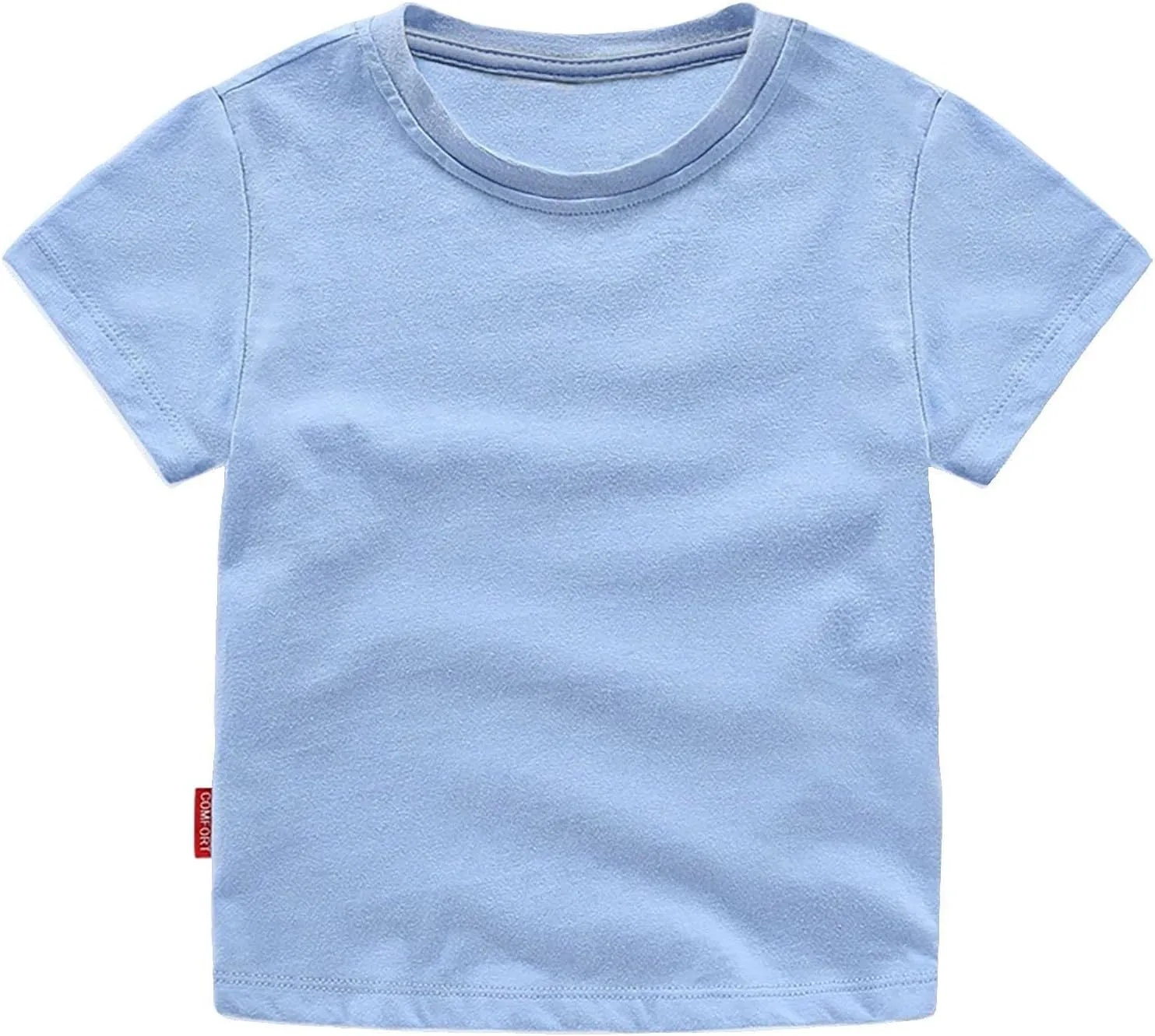 Toddler Baby Boy Girl Summer Clothes Basic Tshirts Solid Color Short Sleeve T Shirt Cute Infant Outfit Cotton Tee Tops