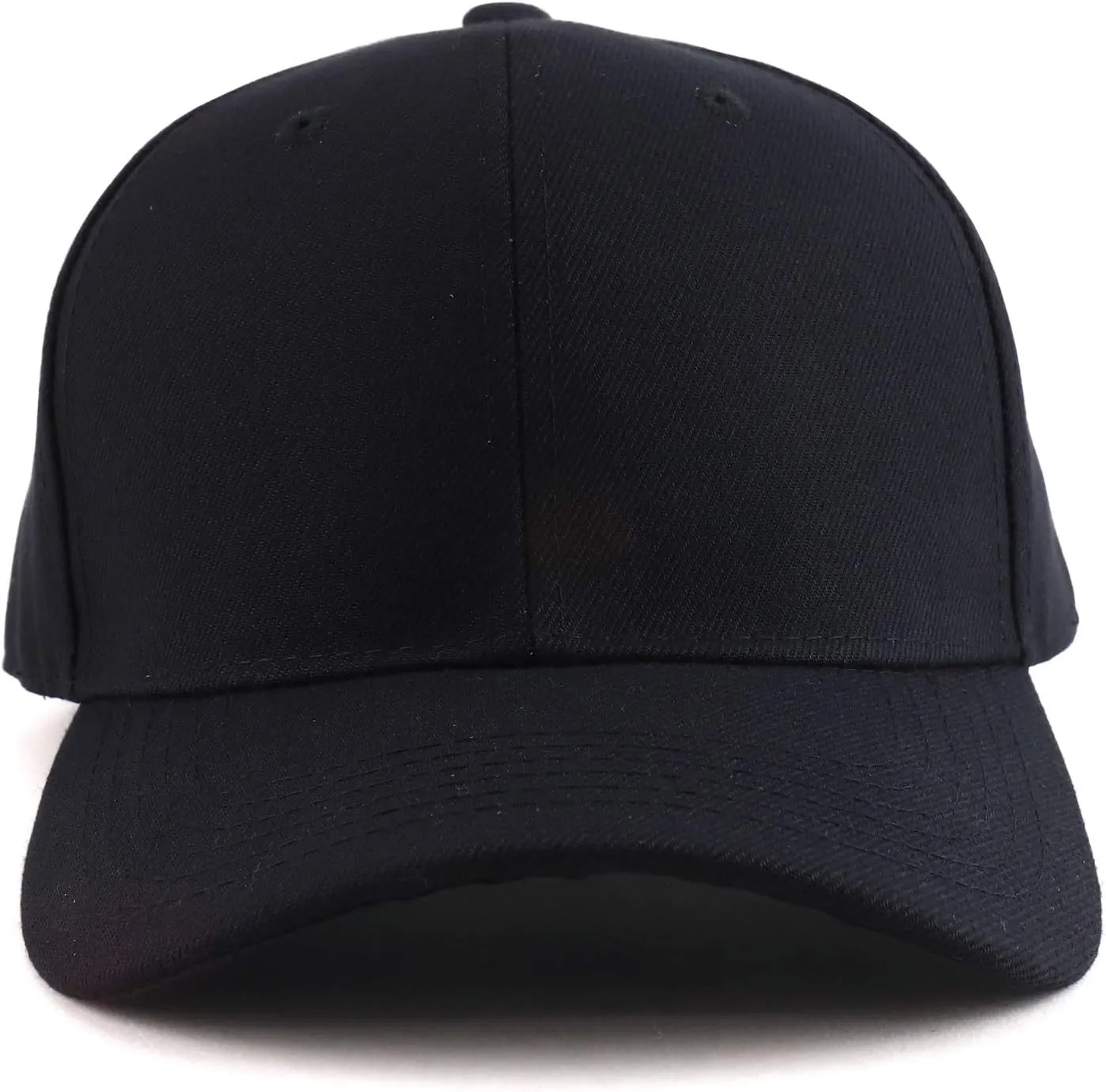 Trendy Apparel Shop Big Size Oversized Plain Structured Fitted Baseball Cap