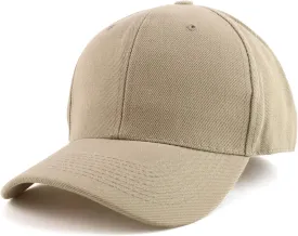 Trendy Apparel Shop Big Size Oversized Plain Structured Fitted Baseball Cap
