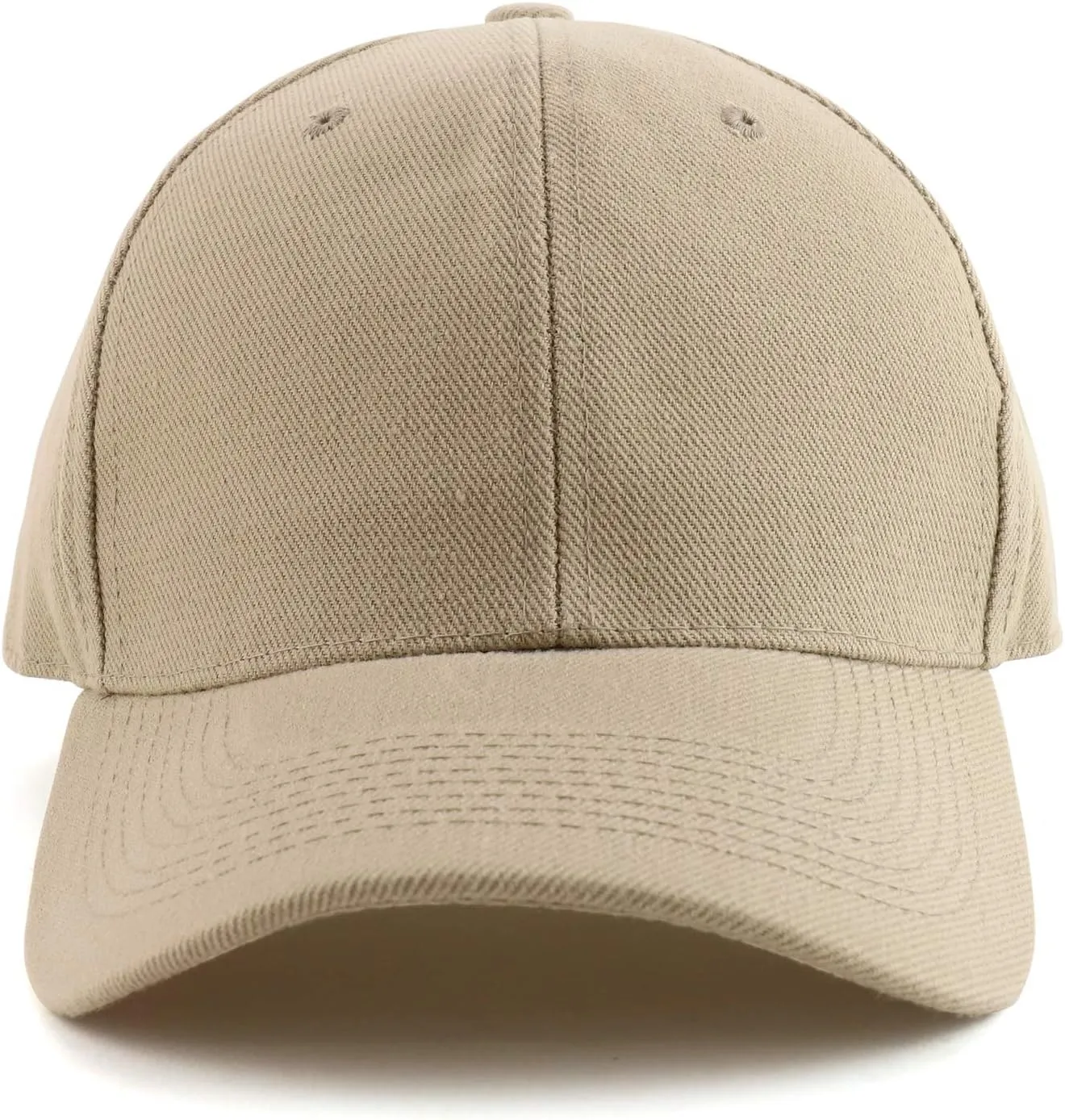 Trendy Apparel Shop Big Size Oversized Plain Structured Fitted Baseball Cap