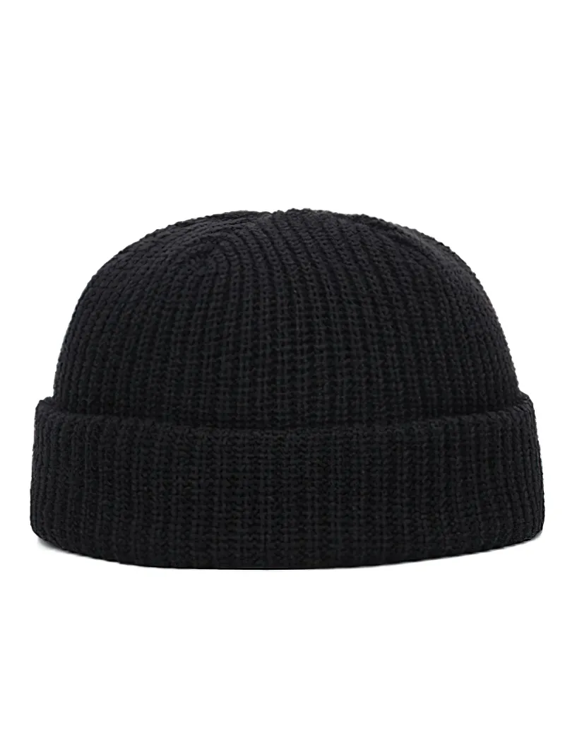 Unisex Solid Color Warm Knitted Brimless Hat - SF1393