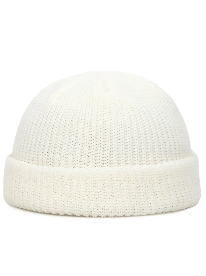 Unisex Solid Color Warm Knitted Brimless Hat - SF1393