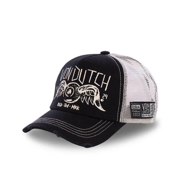 Von Dutch 'Crew4' Baseball Cap - Classic Black/White