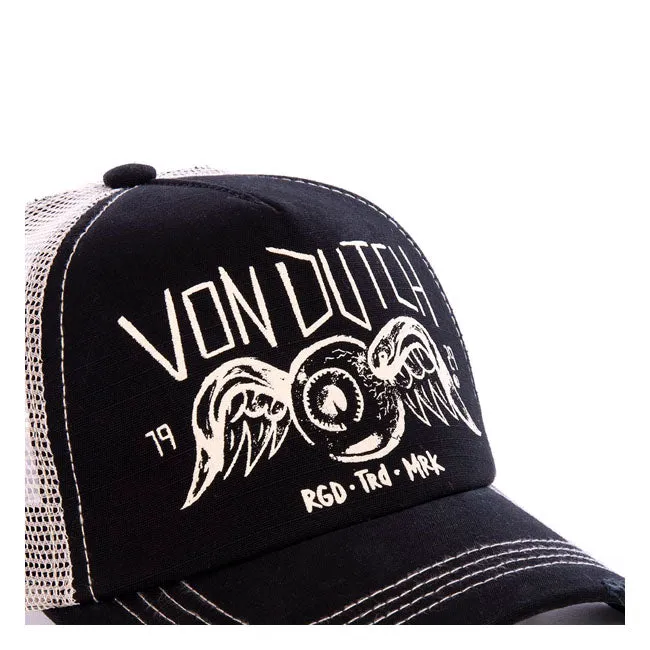 Von Dutch 'Crew4' Baseball Cap - Classic Black/White