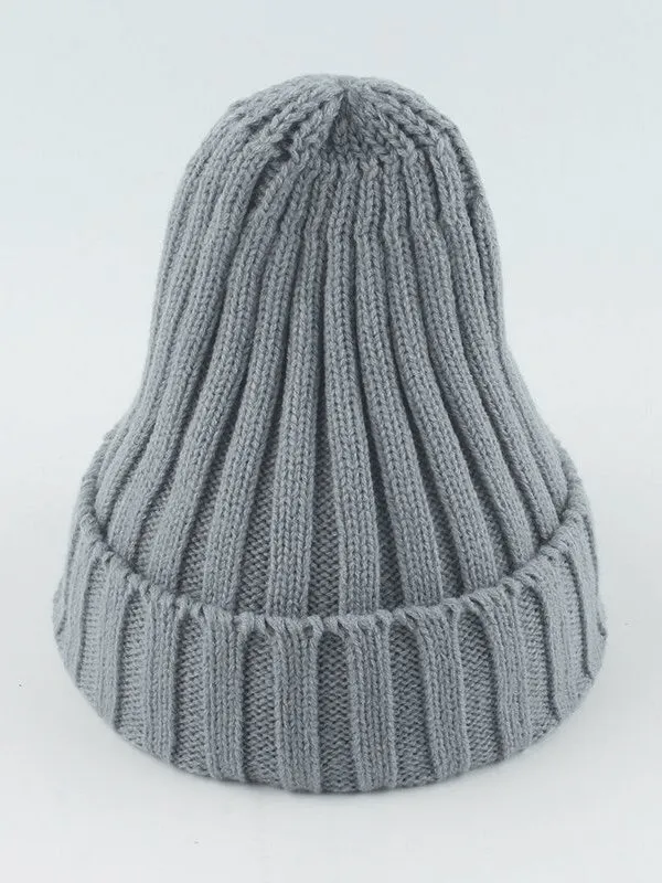 Warm Plain Soft Knitted Hats for Women and Men - SF0422