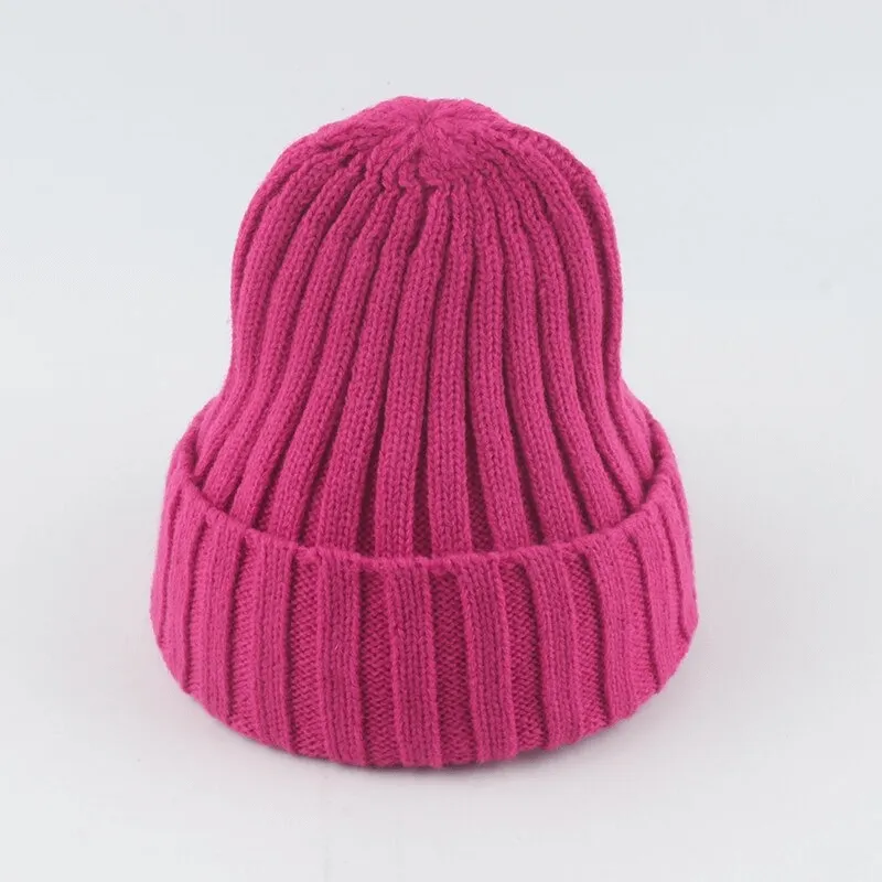 Warm Plain Soft Knitted Hats for Women and Men - SF0422