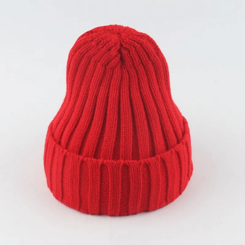 Warm Plain Soft Knitted Hats for Women and Men - SF0422