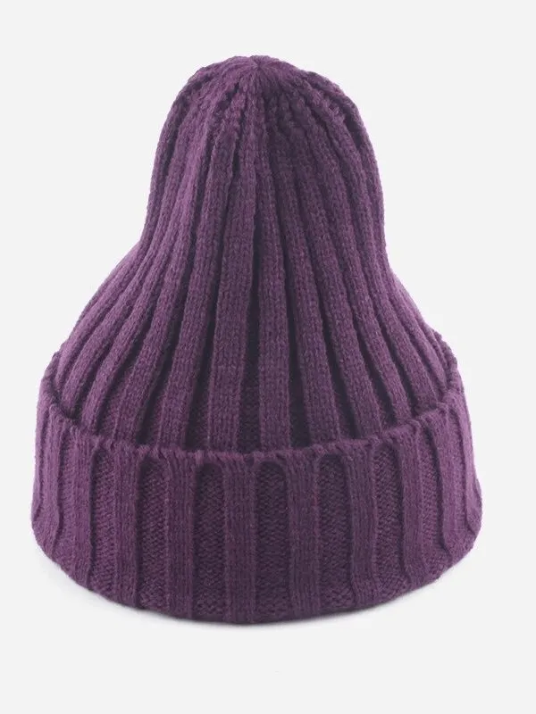 Warm Plain Soft Knitted Hats for Women and Men - SF0422
