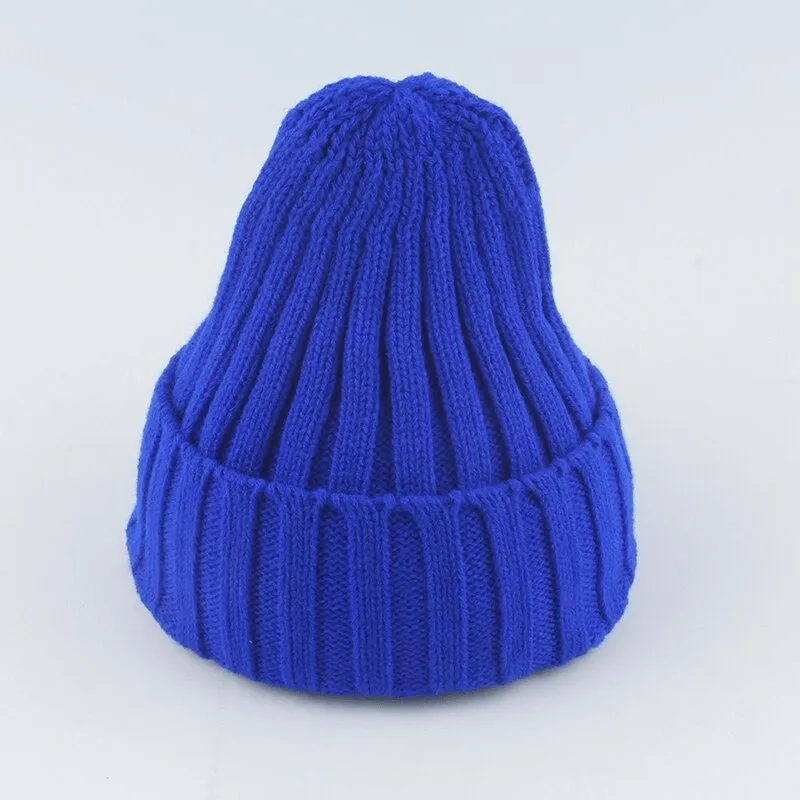 Warm Plain Soft Knitted Hats for Women and Men - SF0422