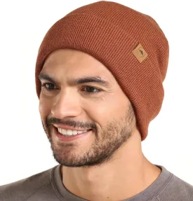 Winter Beanie Knit Hat for Men & Women - Merino Wool Ribbed Cap - Warm & Soft Stylish Toboggan Skull Caps for Cold Weather