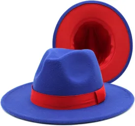 Women Woolen Fedora Vintage Ladies Panama Hats Men Solid Wide Brim Wedding Jazz Top Hats