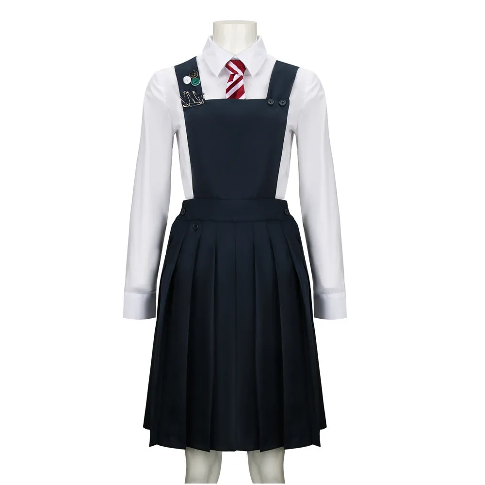 Women's Matilda the Musical Red-Beret Girl Cosplay Costume Hortensia Roald Dahl’s Outfits