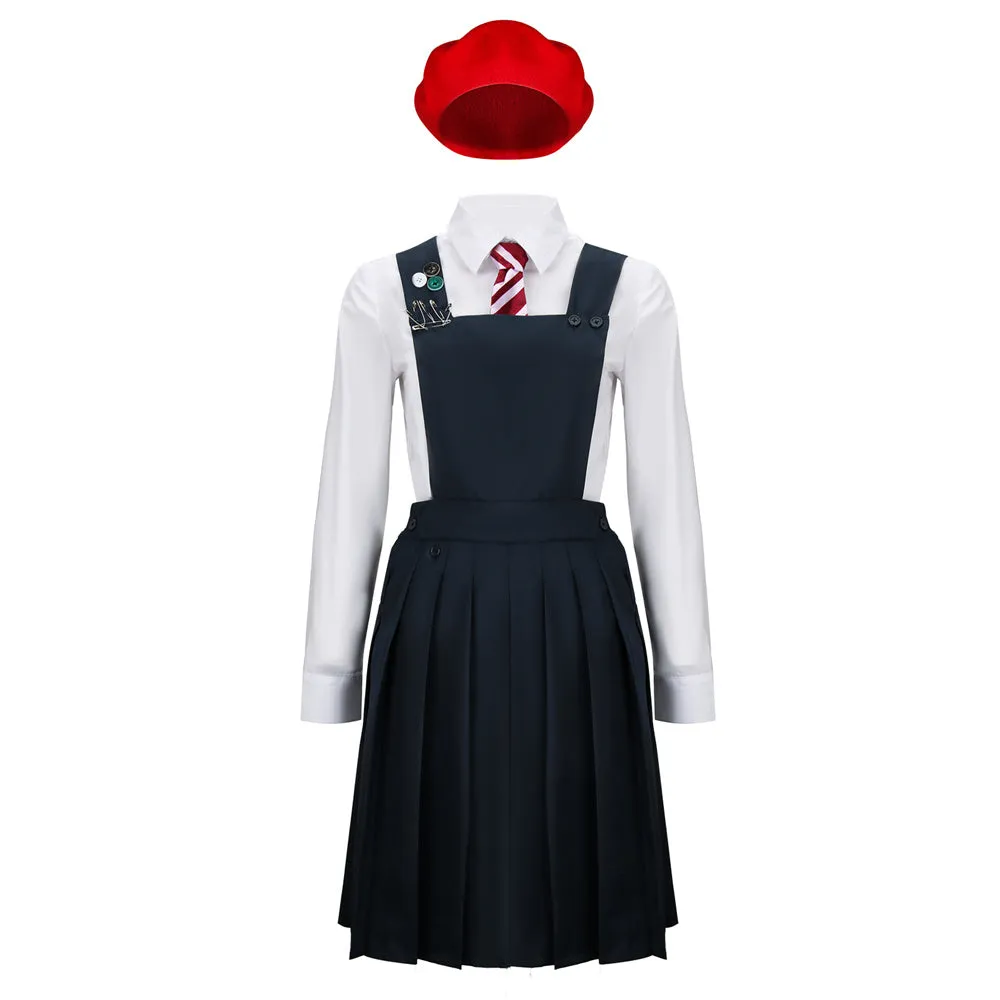 Women's Matilda the Musical Red-Beret Girl Cosplay Costume Hortensia Roald Dahl’s Outfits