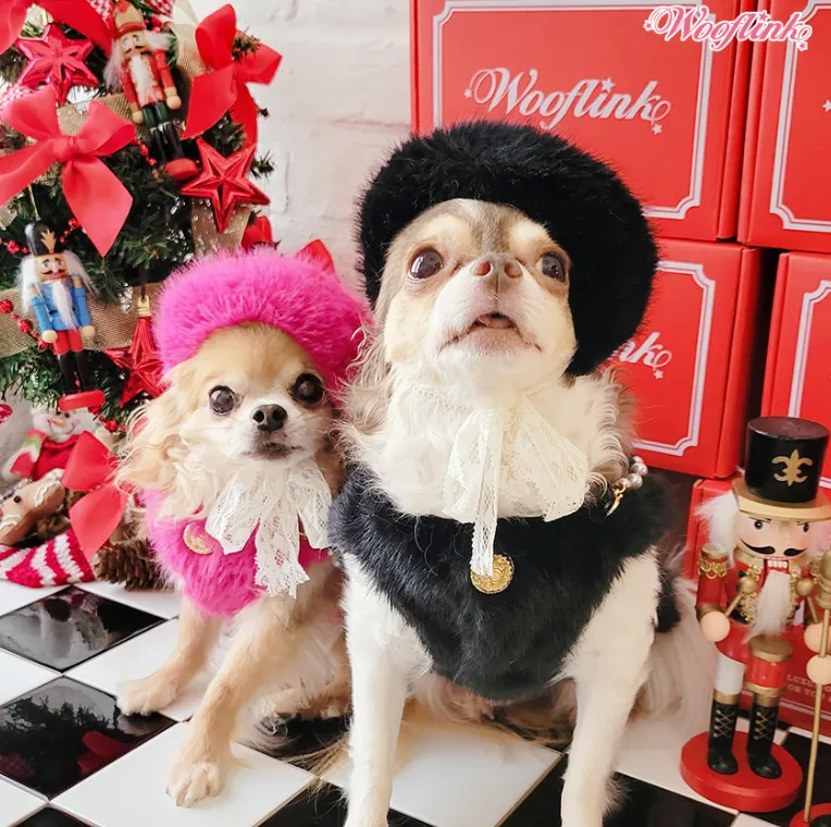 Wooflink Luxe Fur Beret in Black