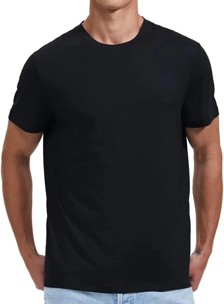Woolinkin Merino Wool Coolmax Blend T Shirt - Mens Durable Short Sleeve Wool Base Layer - 150 Lightweight