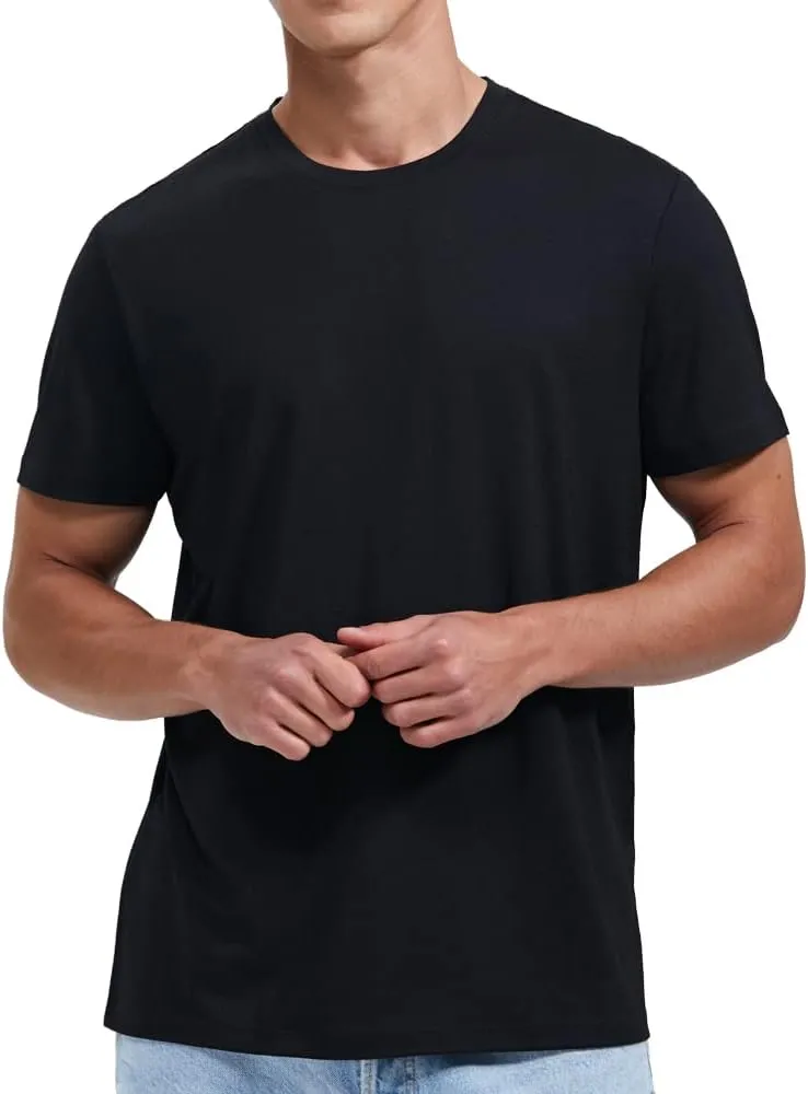 Woolinkin Merino Wool Coolmax Blend T Shirt - Mens Durable Short Sleeve Wool Base Layer - 150 Lightweight