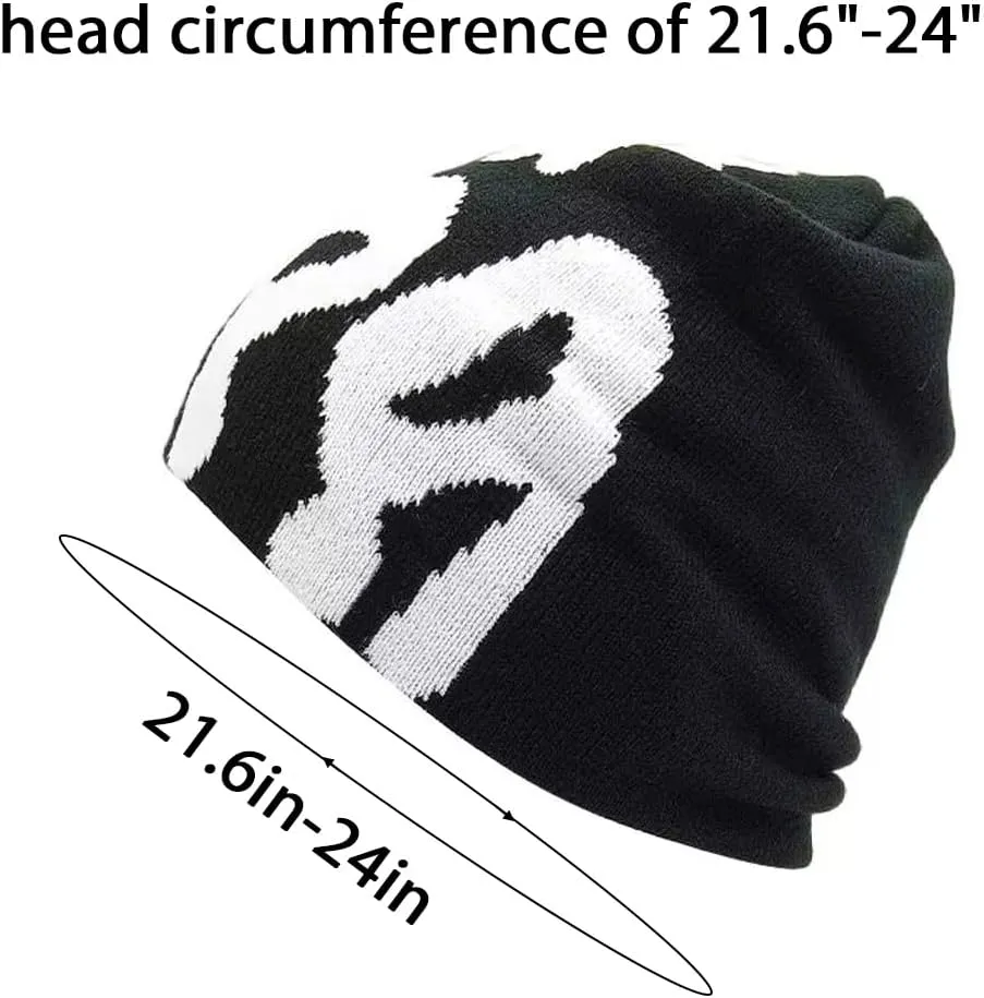 Y2k Spider Beanie Hat Wool Acrylic Knit Skull Cap Winter Warm Streetwear MEA Design Hats for Women Man Teenagers