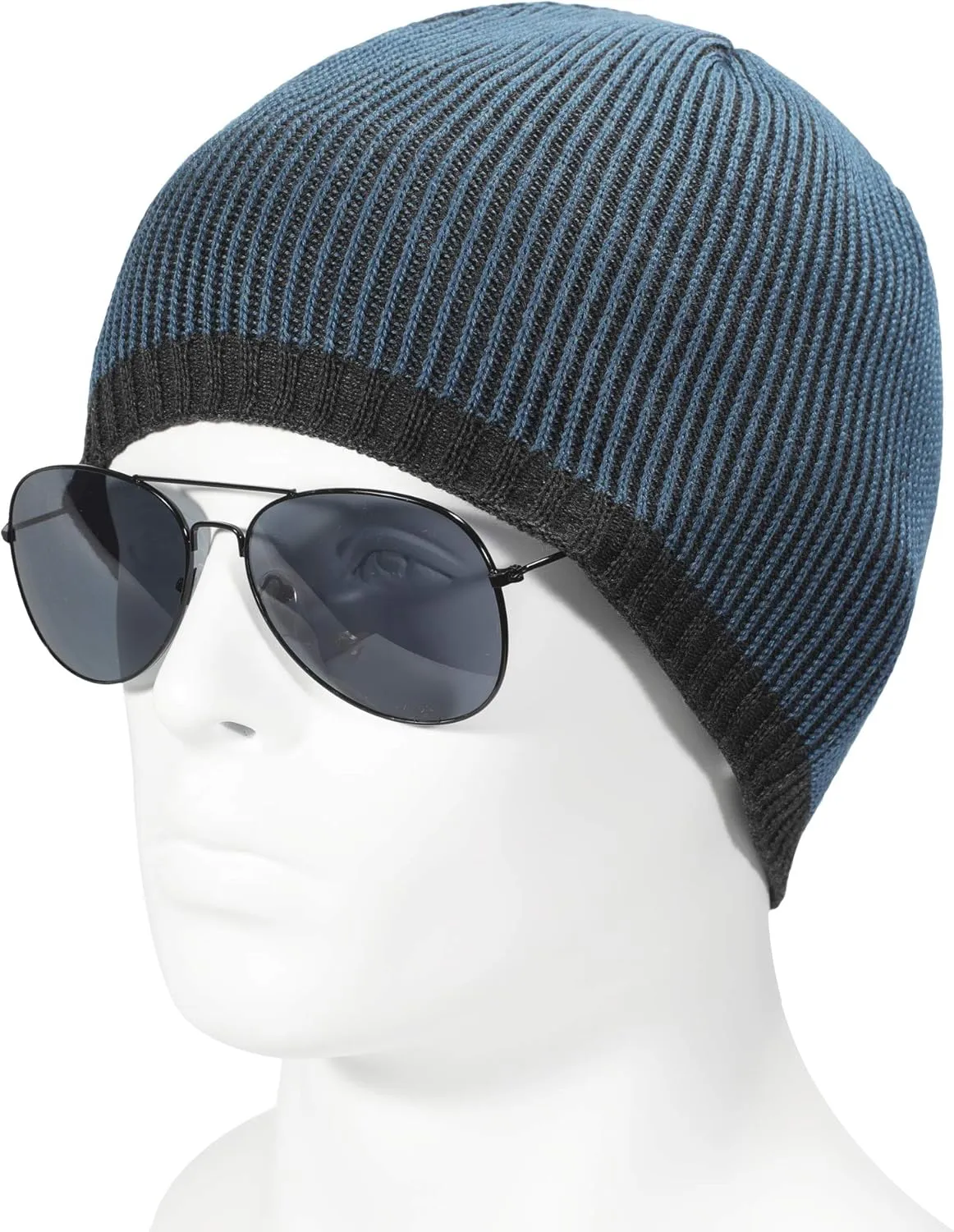 ZLYC Men Fashion Knit Fisherman Beanie Hat Winter Warm Thick Skull Cap