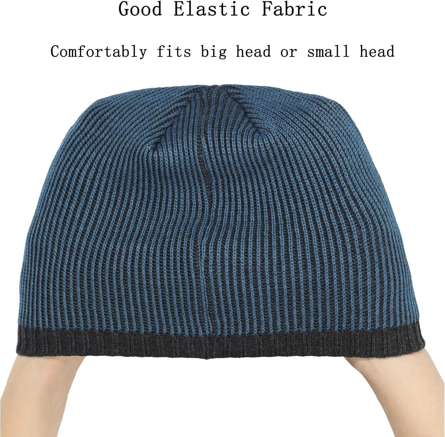 ZLYC Men Fashion Knit Fisherman Beanie Hat Winter Warm Thick Skull Cap
